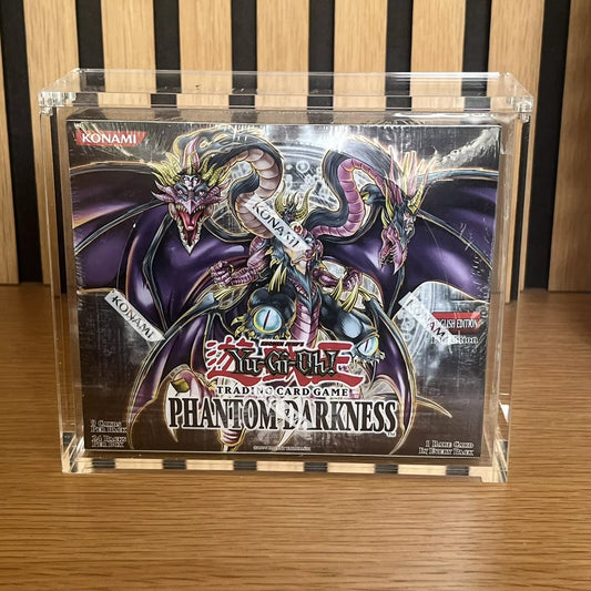 Premium Lucite Acrylic Display Case for Yu-Gi-Oh! 24 Pack Booster Box UV Resistant Magnetic Lid